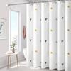 LIEI PEVA Waterproof Shower Curtain and Rod Set