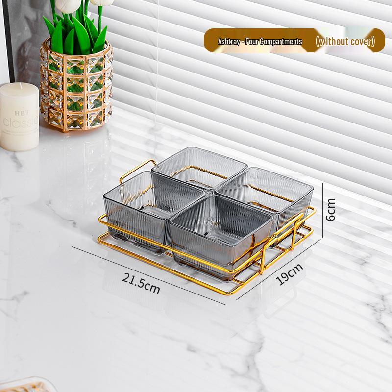Luxury Multifunctional Fruit and Snack Compartment Plate for Home, Bar, and KTV