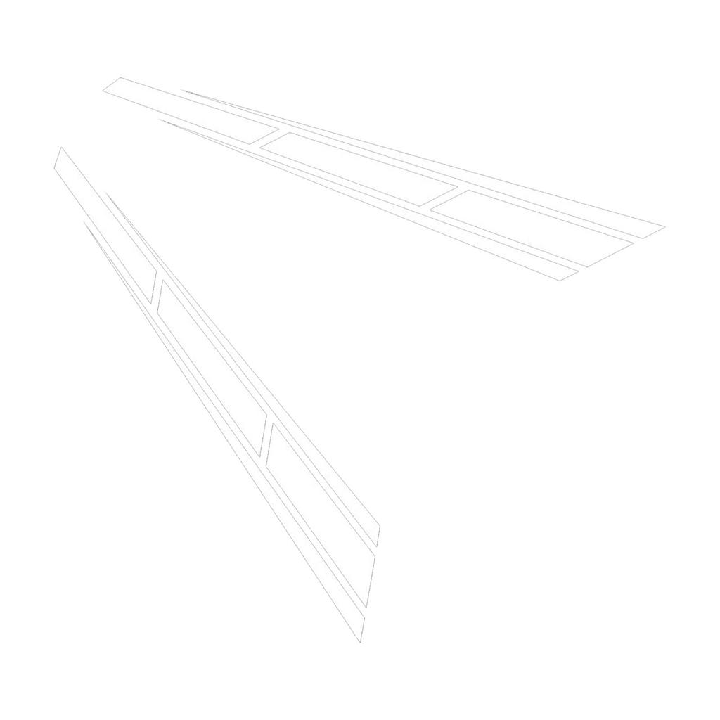 Car Engine Hood Stripe Sticker, Body Door Side Stripe Decal Heat Resistant Self Adhesive 2 Pcs Effective Truck Protection (White)