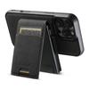 SUTENI H19 For iPhone 16 Pro Magnetic Case Card Holder Kickstand Litchi Texture Leather Back Cover