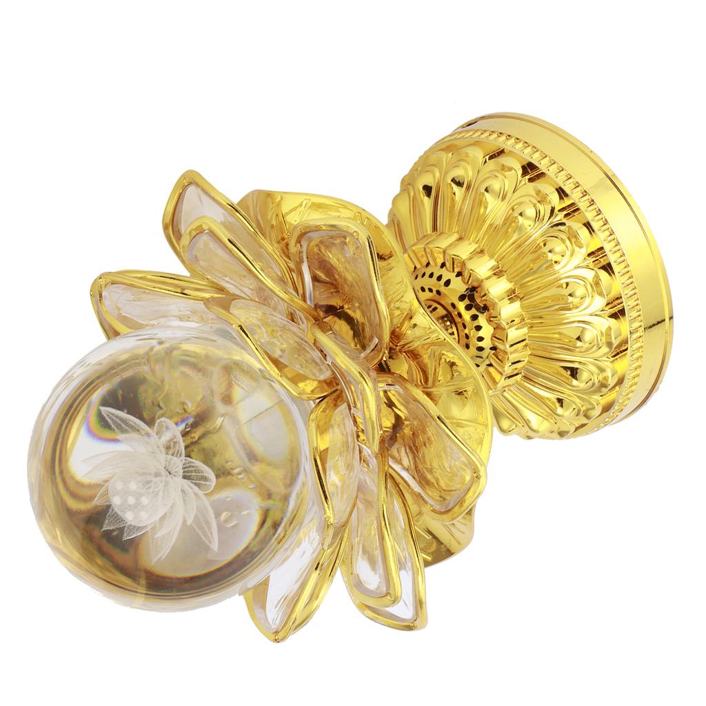 Křišťálová lotosová lampa LED Barevné jasné světlo pro buddhistickou meditaci Domácí kancelář Ozdoba