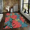 Tropical Plant Pattern Rug for Home Decor Suitable for use as an anti-slip game mat for living room and bedroom sofas