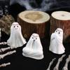 3pcs Resin Halloween Ghost Decor Set Cute Ghost Art Sculpture Ghost Statue  Fish Pond
