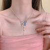Fashion Unique Design Snake Butterfly Pendant Necklaces for Women Y2K Punk Tassels Choker Necklace Cosplaying Jewelry Accessorie