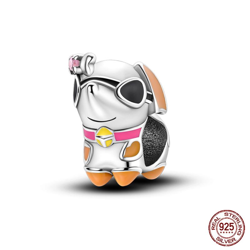 100% Copper Love And Peace Pendants Lovers Balloon Owl Charms Beads Fit Qikaola Original Bracelets Fine Diy Jewelry