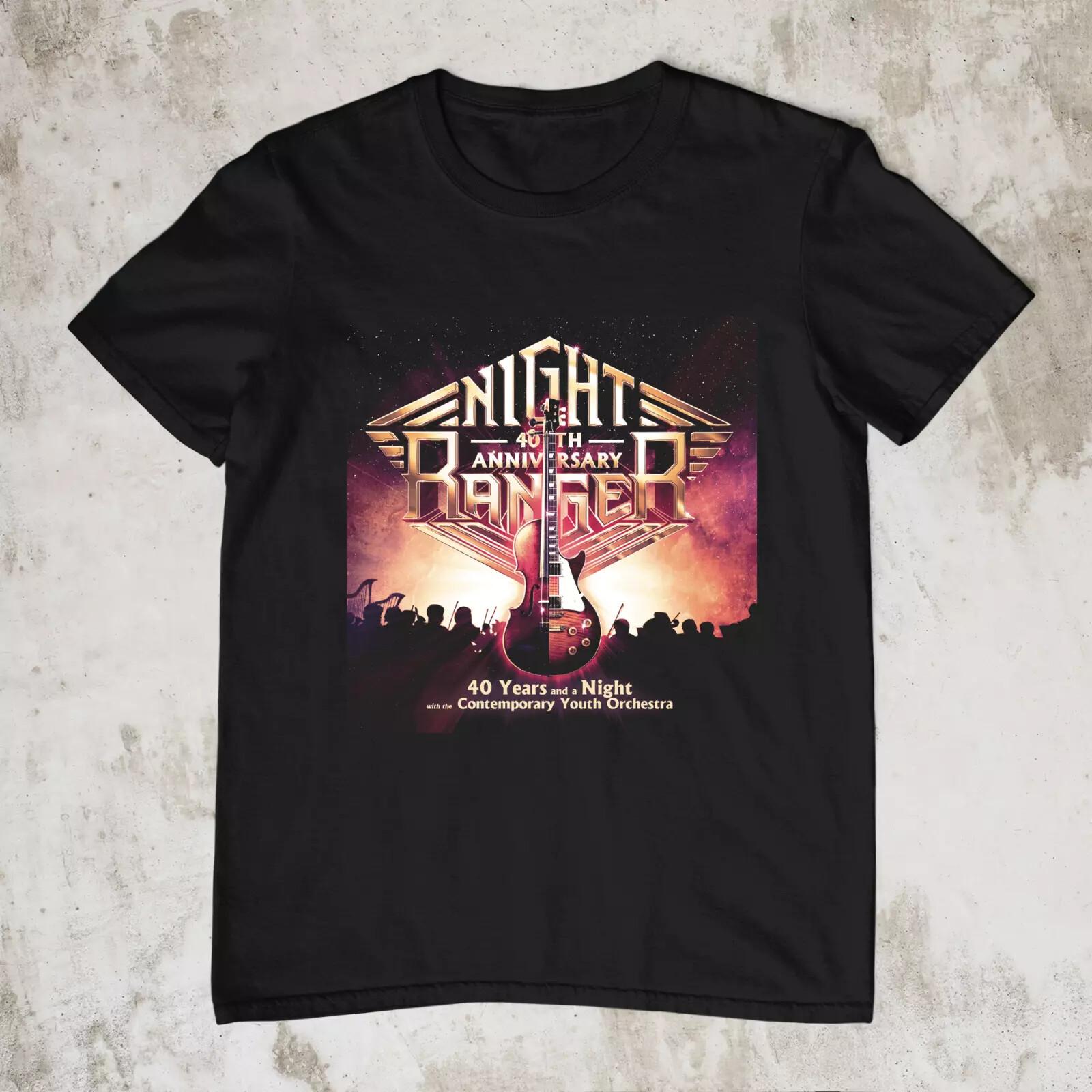 NEW Night Ranger 40th Anniversary Short Sleeve Black All Size Shirt S