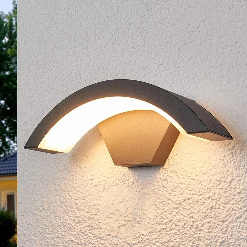 Sensor Outdoor Lights Aluminum Modern Simple Porch LED Wall Lighting Garden Decoration Wall Sconce Home Accessories Gift