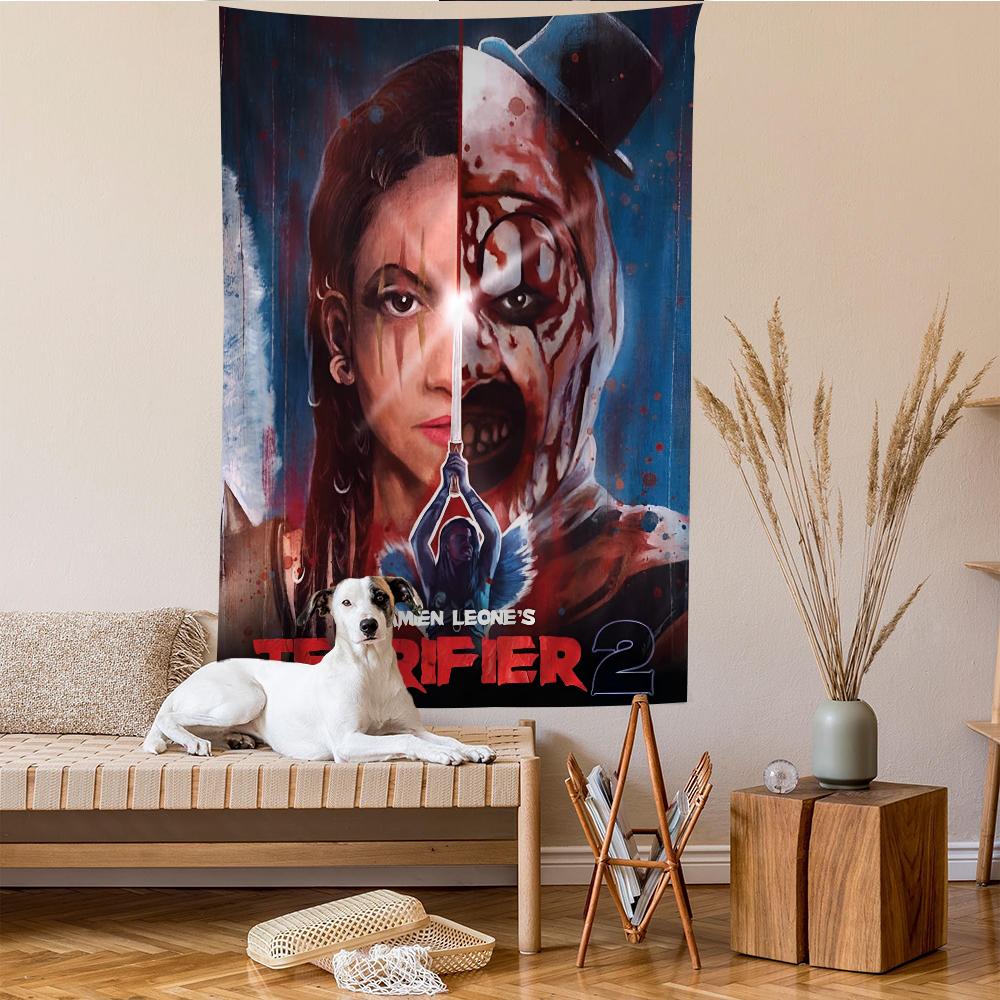 VIKAMA Gory Art Wandteppich Thema Dekorative Malerei Wohnzimmer Wandteppich Horror Thema Schlafzimmer Dekoration Halloween Geschenk