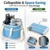 No-Spill Size 4 Compartment Drink Bag Large Capacity with Adjustable Strap Drink Stand Multiple Water Bottle Holder