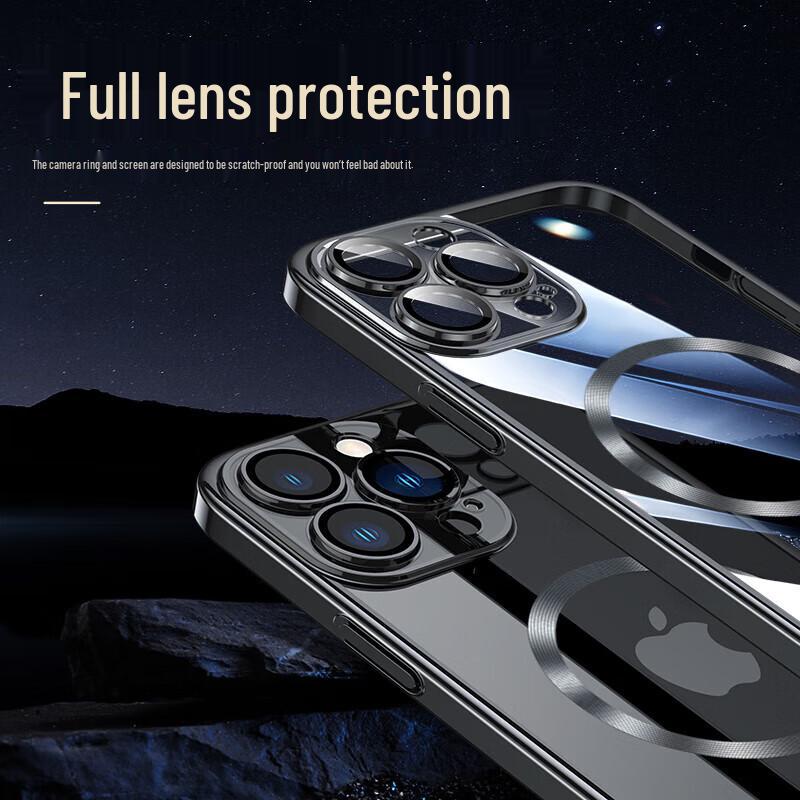 Kalio Anti-Yellowing Electroplated Magnetic iPhone Case with Lens Protector