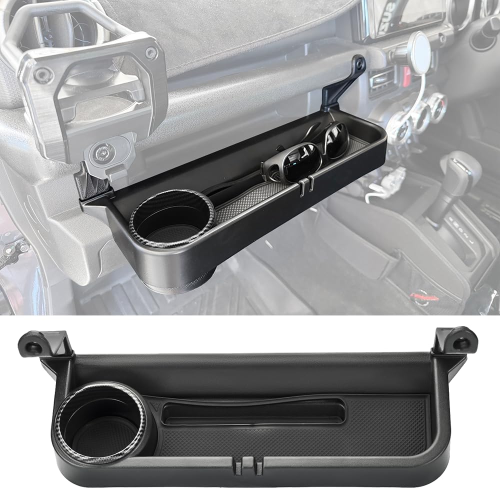 

YOCTM Passenger Seat Front Drink Storage Expandable Storage Smartphone Interior Parts Accessories for Suzuki Jimny Sierra and Nomad JC74 and Table,