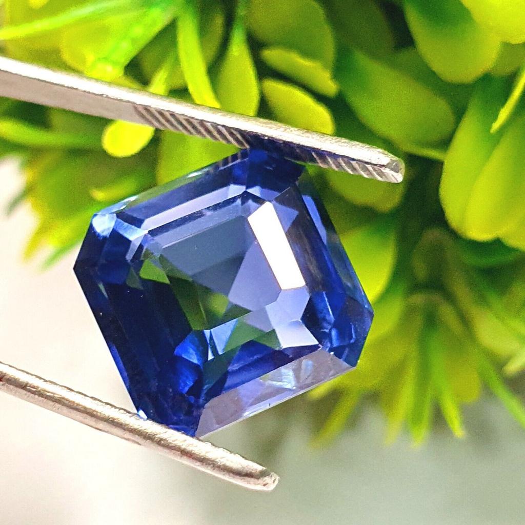 17.00 Cts Natural Blue Sapphire Emerald  Shape Loose Gemstone Certified Cut
