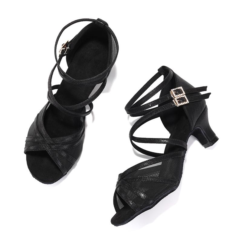 Síťované boty na latinskoamerické tance pro dospělé ženy profesionální střední podpatek moderní společenské taneční boty tango salsa na podpatku 5 cm