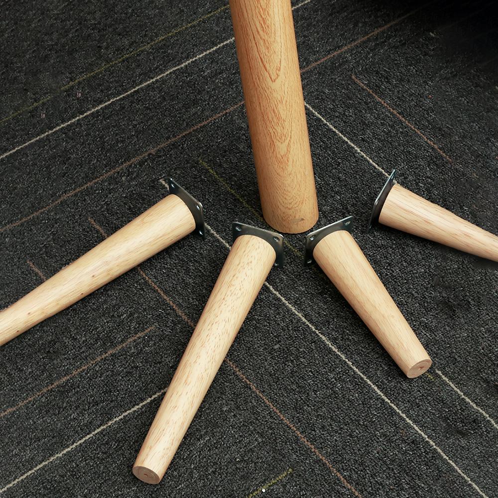 4 Pièces Pieds de Meuble en Bois Massif Obliques/Droits Support de Table Canapé Armoire Pieds de Remplacement Protecteur de Sol Antidérapant Maison