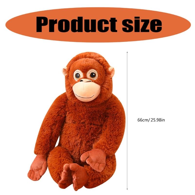 Cartoon Gorillas Plush Dolls 66cm Gorillas Monkey Animal Stuffed Plush Toy with Long Arm Pillow Gift for Kids Adults
