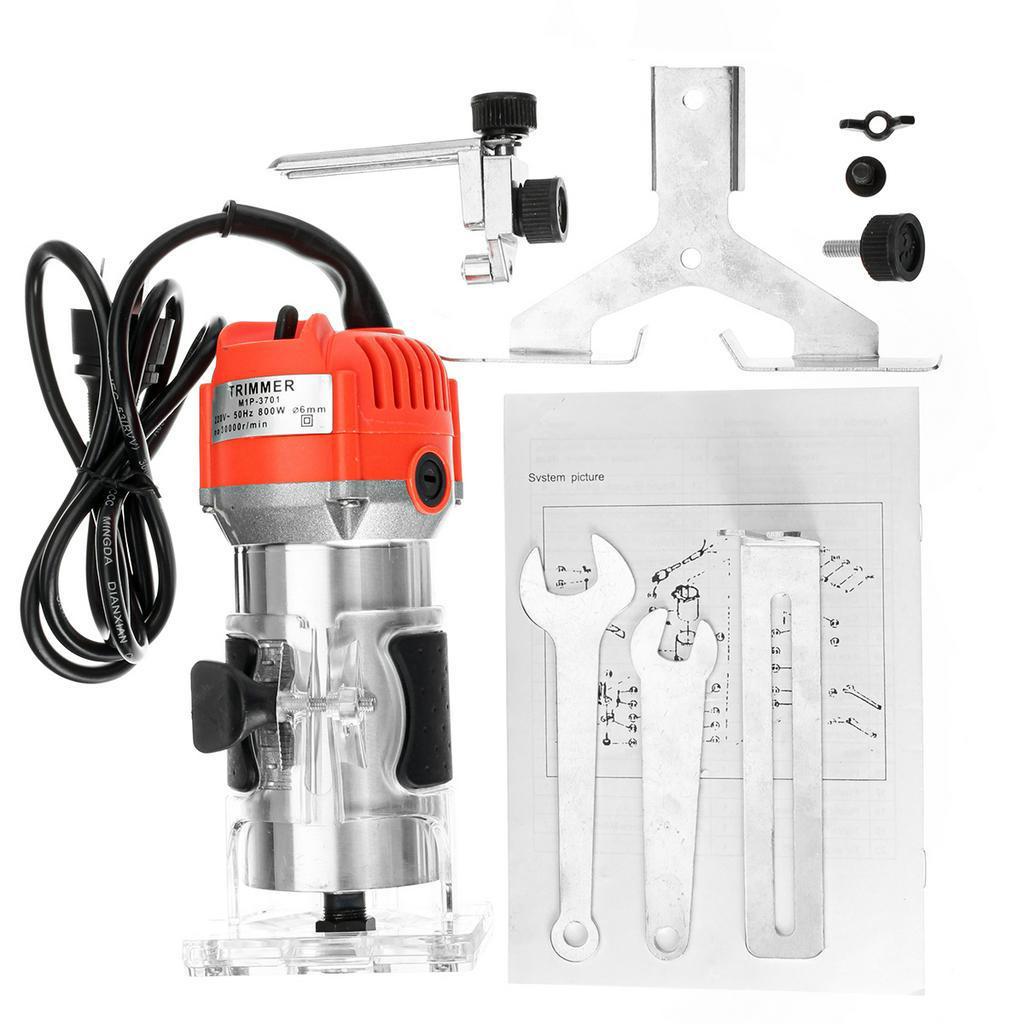 220V 6.35mm Small Copper Motor Carving Machine Woodworking Power Tools Electric Hand Trimmer Wood Laminate Router