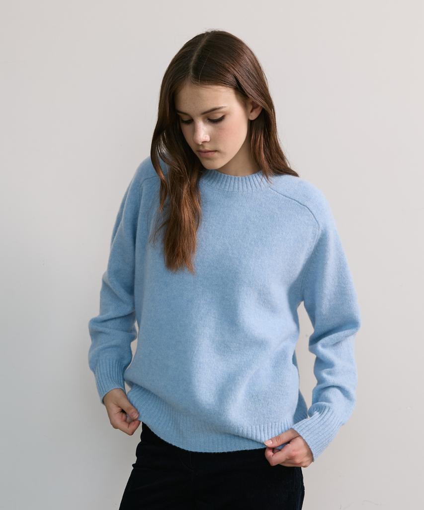 SHINE ON YOU 100% Rws Extra Fine Merino Wool Raglan Knit_Pink, Sky Blue, Ivory