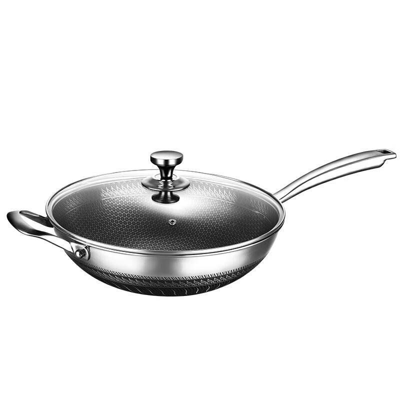 Hanle 304 Stainless Steel Honeycomb Non-Stick Wok