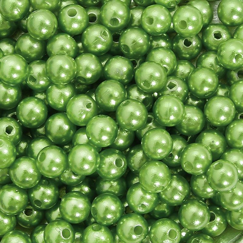 DIY Acrylic Pearl Beads: Round, Loose Beads for Handmade Jewelry Accessories, Bracelets, Necklaces, and Earrings.