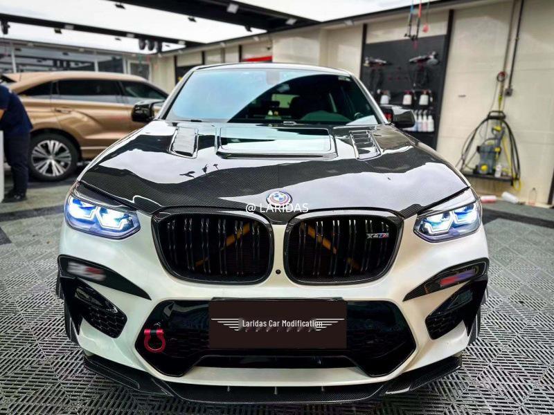 BMW X3M/X4M F97/F98/G01/G02 Carbon Fiber Transparent Engine Hood Cover
