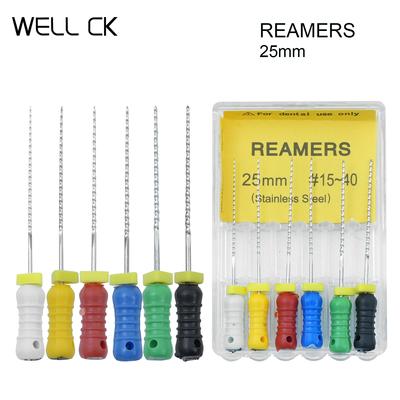 6 Adet/kutu Diş Kanal Eğeleri Kök Kanal Endo Eğesi El Kullanımı 25mm Paslanmaz Çelik Endodontik Aletler Diş Hekimi Dişçilik Matkapları