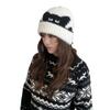 Cat Pattern Warm Knitted Beanie Hat Thick Warm Design Stretchy Beanie Hat  Casual Wear