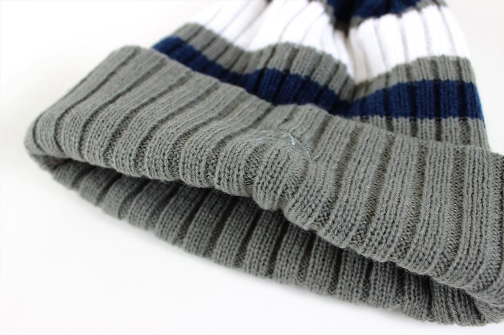 New Era Ribbed Border Knit Cap In Navy/Graphite
