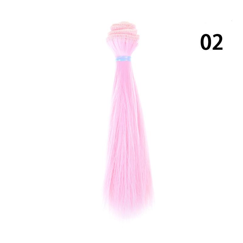 1 Stück 15 cm Länge natürliche Farbe dick 1/3/1/4 1/6 Bjd Perücken Puppenhaar