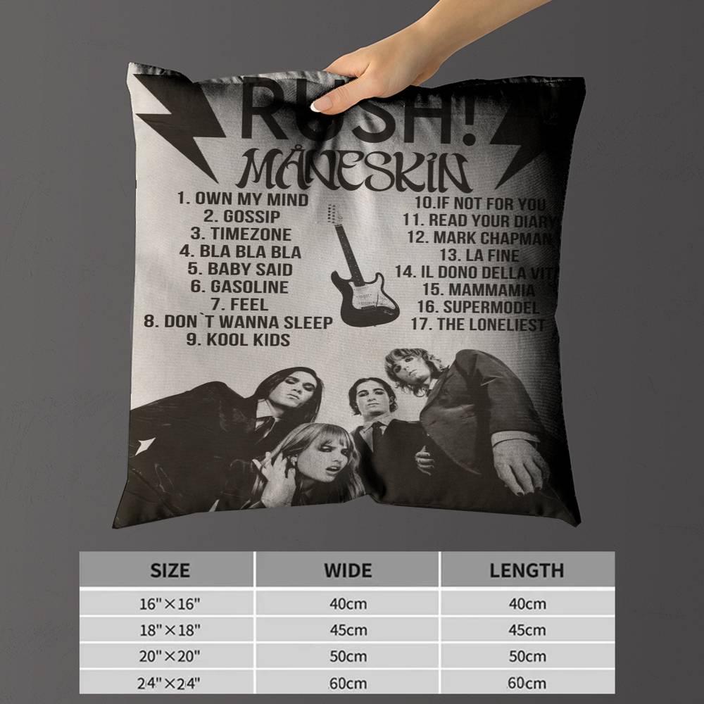 MManeskin Band Pillow Gift Home Office Decoration Pillow Bedroom Sofa Car Cushion CoverPillow Case
