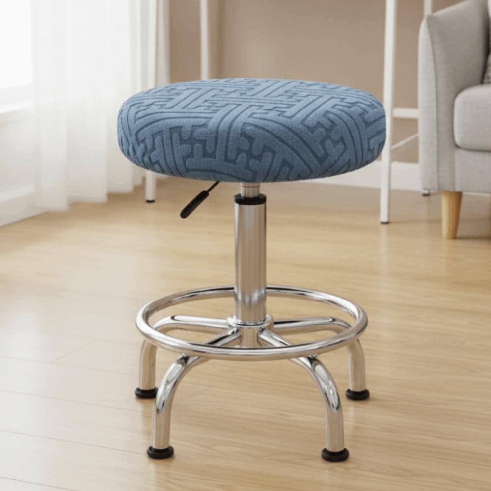 Easy Care Stretchable Bar Round Stool Cover Breathable Soft Seat Protector Elastic Skin-Friendly Chair Slipcover Home Use