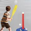 Kids Tee Ball Set with 2 Balls Outdoor Baseball Toys for Toddlers Boys Girls Beginner Baseball Training Kit