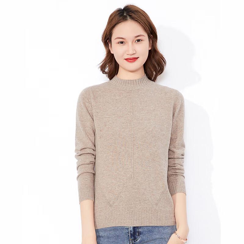 Hengyuanxiang Damen 100% Merinowolle Rollkragenpullover