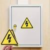 2pcs Yellow Warning Sticker 10cm Accessories Electrical Shock Hazard Danger Notice Danger Forelectric Box