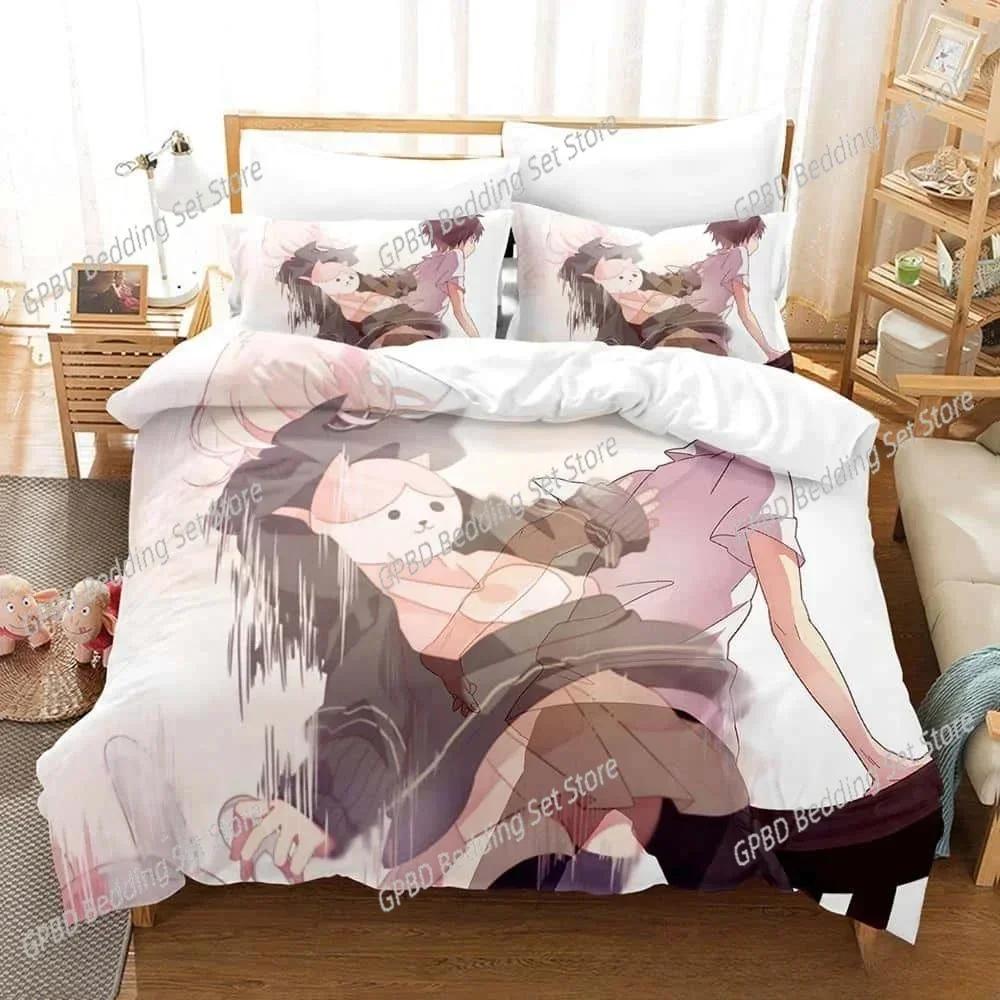 New Luxury 3D Print Danganronpa V3 Bedding Set Cartoon Anime Adult Kid Bedroom Duvet cover Sets Y2k Girls comforter bedding sets