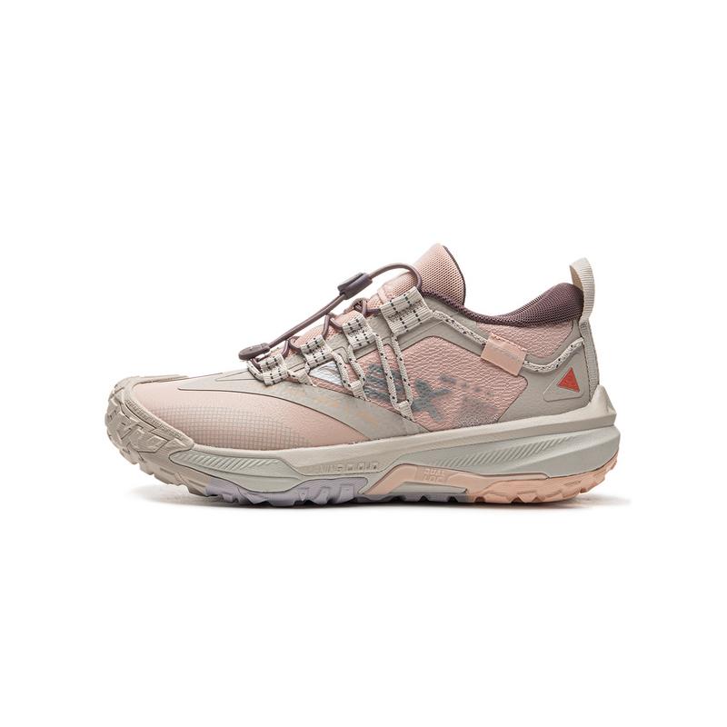 Li Ning Comfortable Versatile Non-Slip Wear-Resistant Mid-Top Outdoor Shoes Kids Shoes Peach Pink YKEU006-2