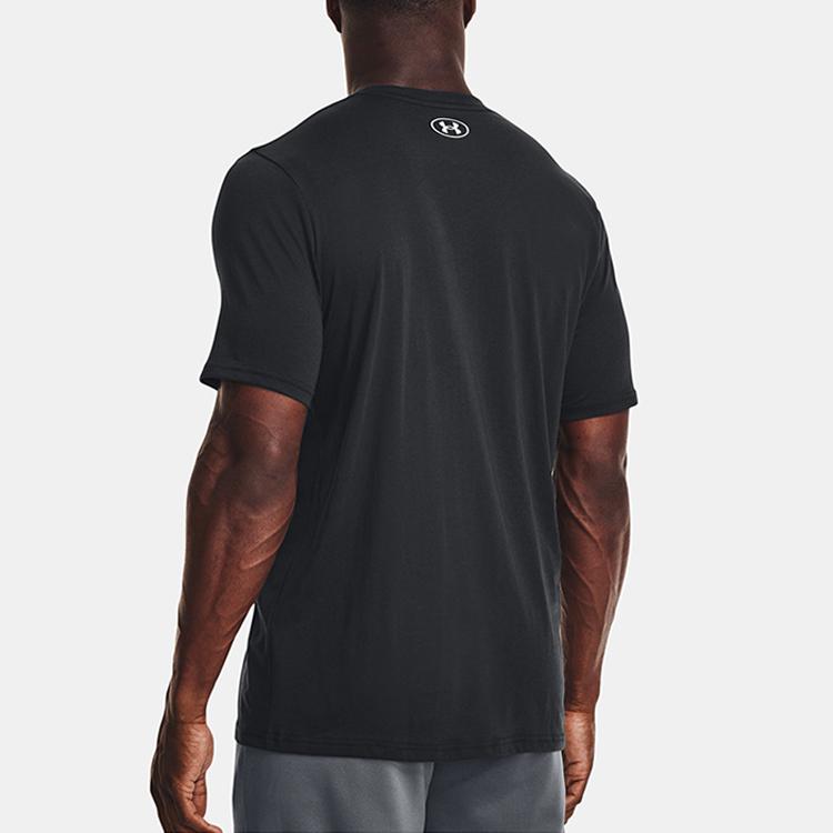 Under Armour Crew Neck Breathable Fitted Short Sleeve T-Shirt Men Black 1370951-001