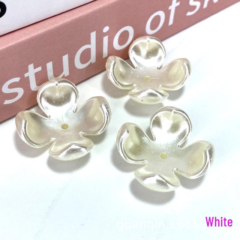 26mm Four-Leaf Clover Happiness  Wealth Flower Gypsophila ABS Beads for DIY Handmade Ornaments.