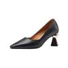 Women's Shoes New 2025 Summer Shallow Mouth Pointed Toe Black Beige Pumps Elegant Fashion French Style High Heels Shoes