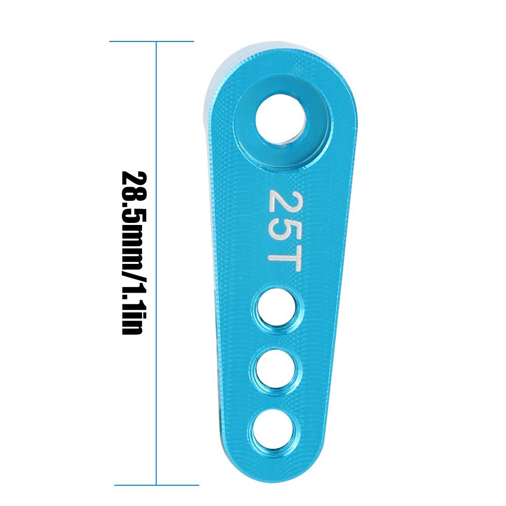 Aluminum Alloy RC Steering Servo Half Arm Horn 28.5mm 25T for   1Celsius10 Truck (Blue)