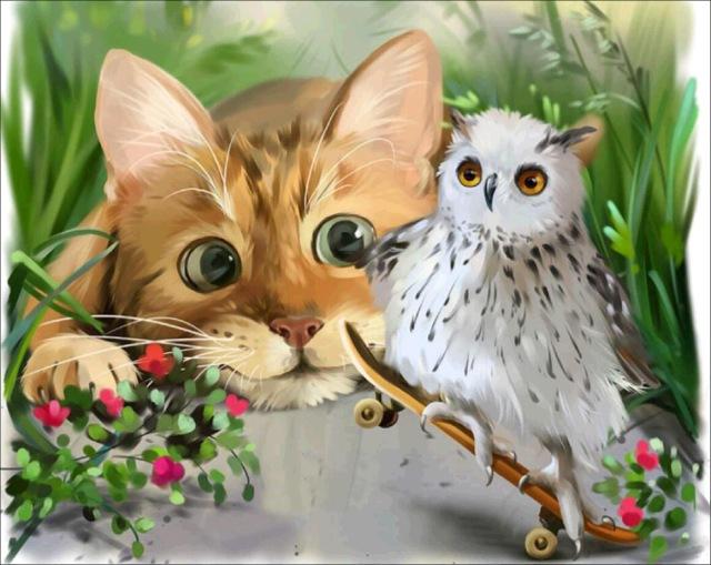 

Животное 5D алмазная живопись полный алмаз лошадь кошка собака птица лиса круглый/квадратный алмазная мозаика украшение дома DIY ручная работа Full Square 20X30CM светло-синий