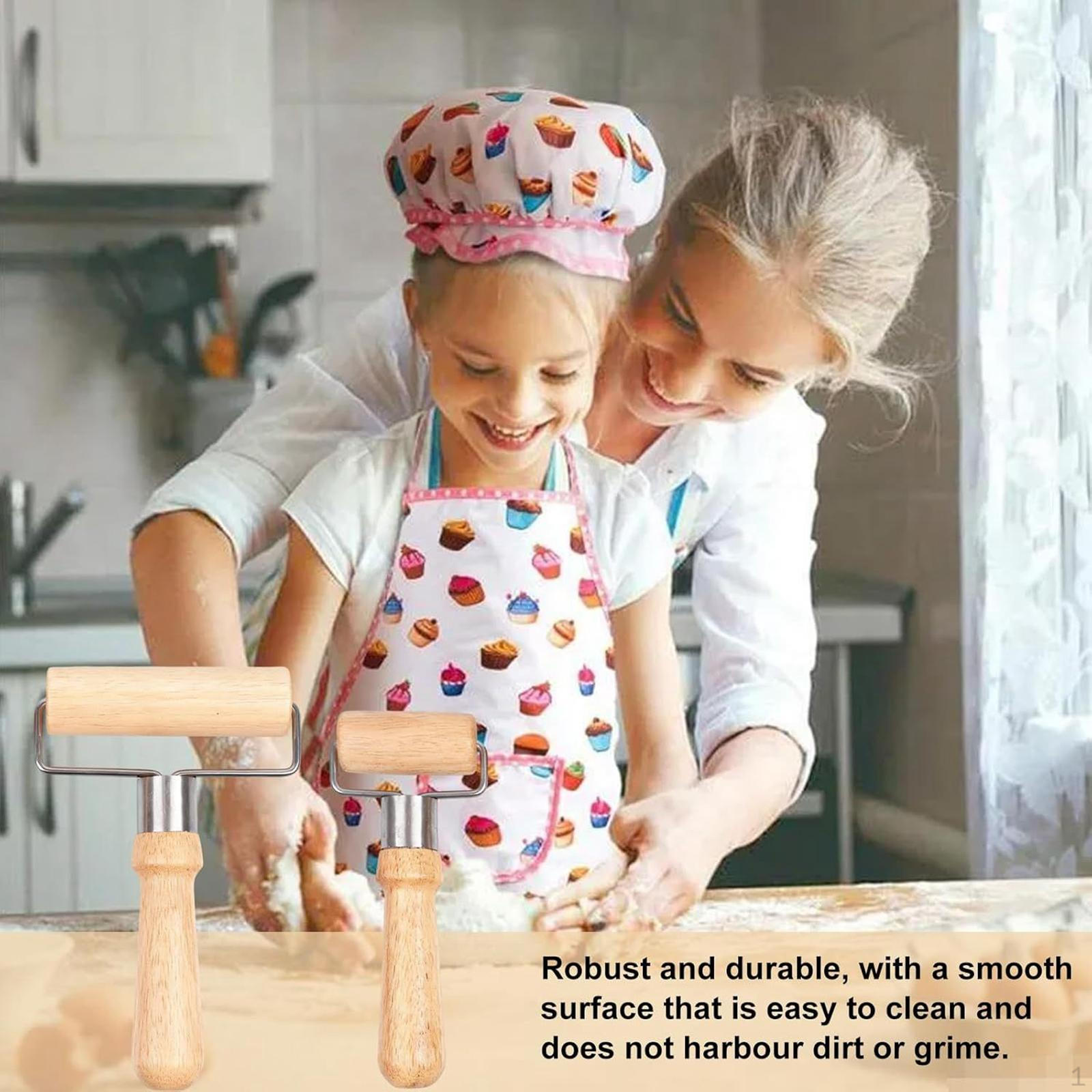 

2Pcs Wooden Rolling Pin Roller Professional Kitchen Tool Premium Baking Essential Pastry for