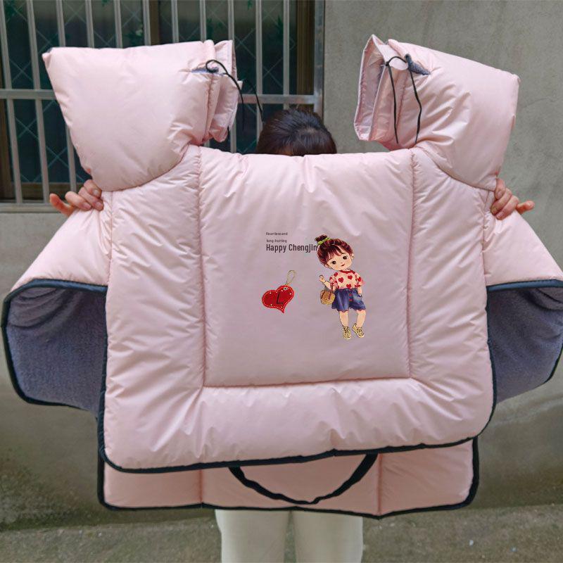 Double-Sided Waterproof Windproof Winter Quilt - Thickened, Large, and Warm with Extra Side Wings.