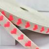 16mm Heart Shaped Woven Ribbon Gift Box Packaging Bouquet Ribbon Apparel Accessories DIY Embroidered Stock