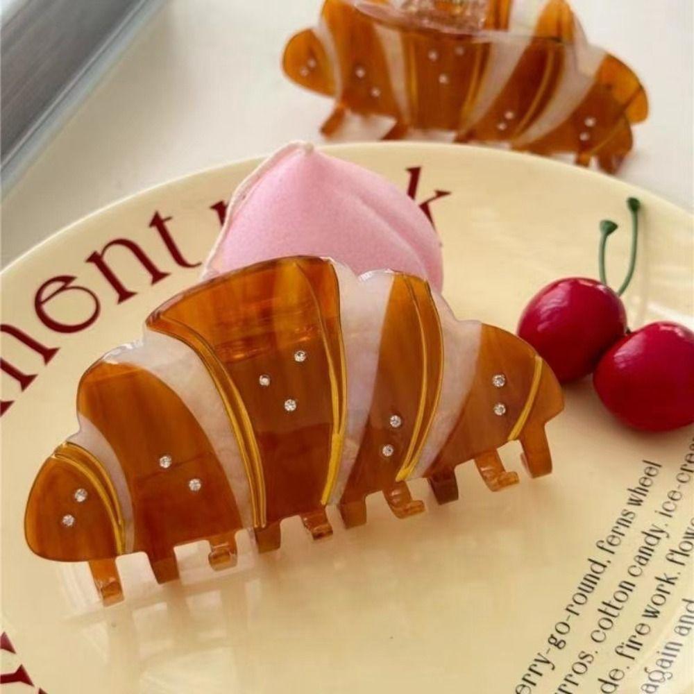 Coffee French  Crab Clip Korean Style Acetic Acid Shark Clip  Hair Accessories