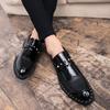 Fashion Lacquer leather men's shoes Classic British gentleman style Leisure nightclubs and party Outdoor street Daily loafers 38-46