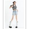 Retro Denim Shorts Women's Summer New High Waist Slimming Slim Fit Small Slimming A- Line Wide-Leg Hot Pants