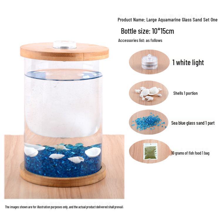 Eco-Friendly Mini Fish Micro-Landscape Aquarium: No-Water-Change Desktop Tank for Betta Fish