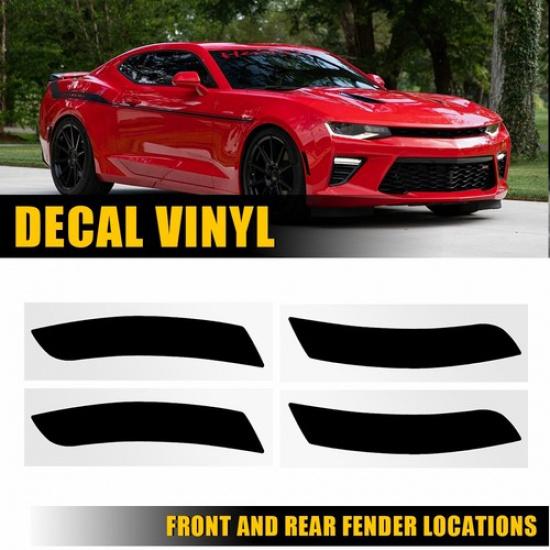 For Chevy Camaro 2016- Blackout Side Marker Vinyl Lights Tint Film Precut