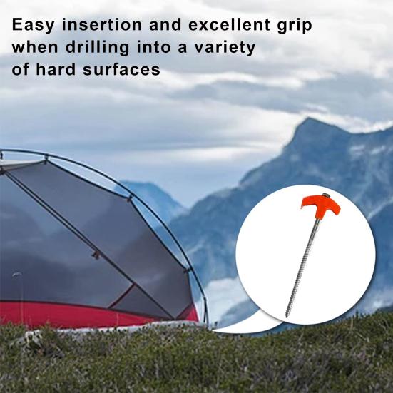 

4 шт. колышки для наземной палатки, нержавеющие, устойчивые к коррозии, простые в использовании, широко используемые гвозди для навеса, колышки для палаток S