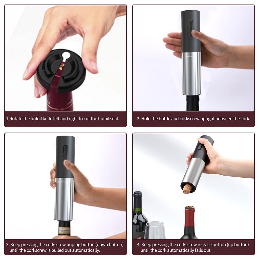 Kitchen Wine Corkscrew Type-C Fast Charging Automatic Beer Bottle Opener Multi-function Home Electric Wine Opener For Party